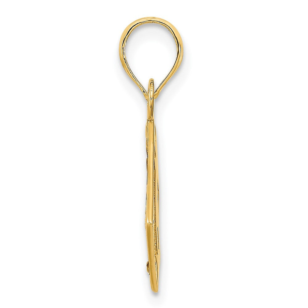 14k Yellow Gold Lighthouse Compass Pendant