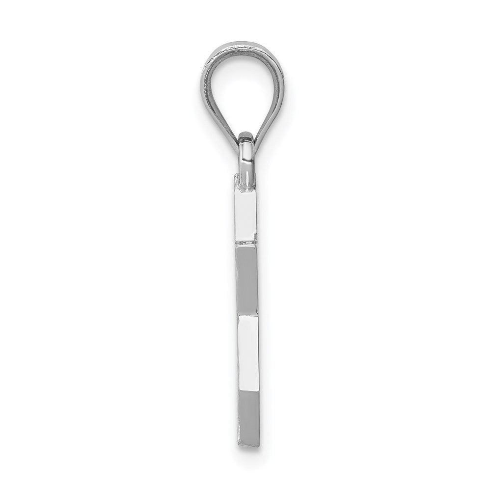 14k White Gold White Polished Star of David Pendant