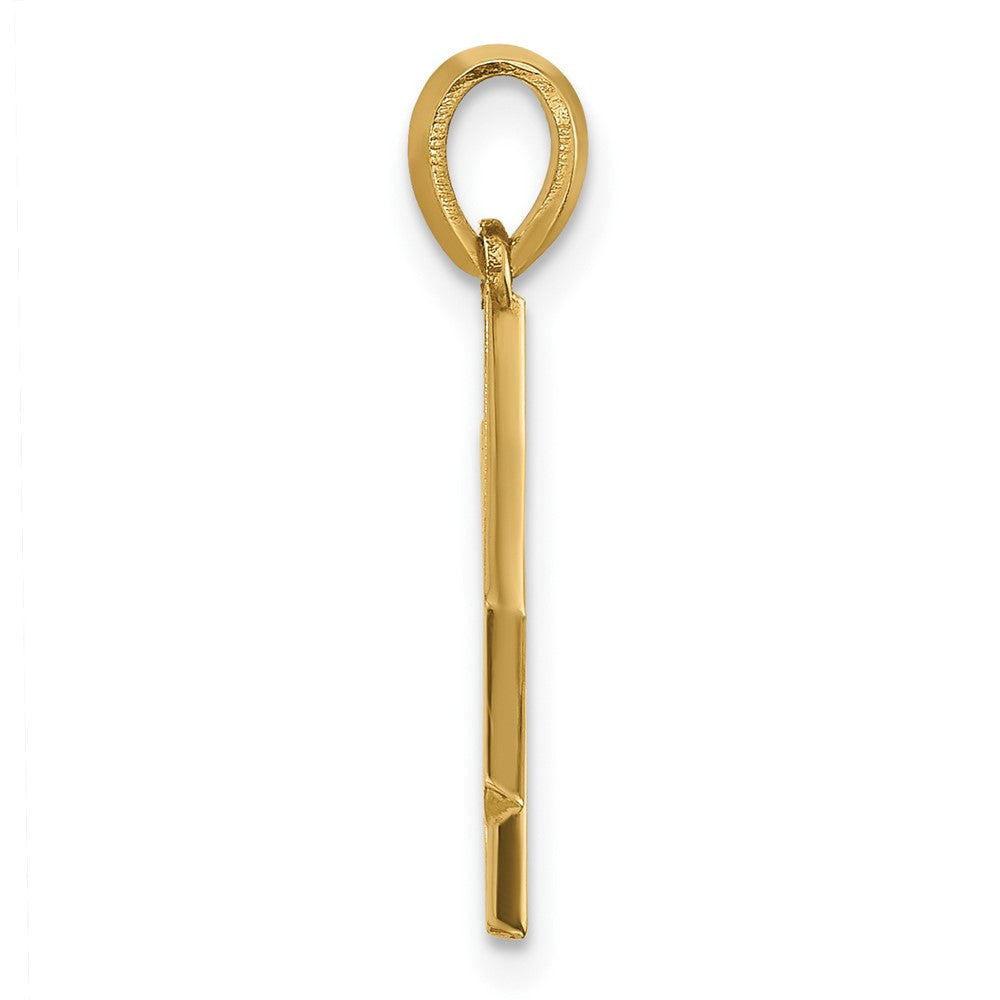 14k Yellow Gold Fancy Letter X Initial Pendant