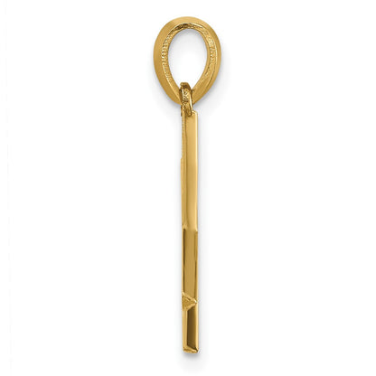 14k Yellow Gold Fancy Letter X Initial Pendant