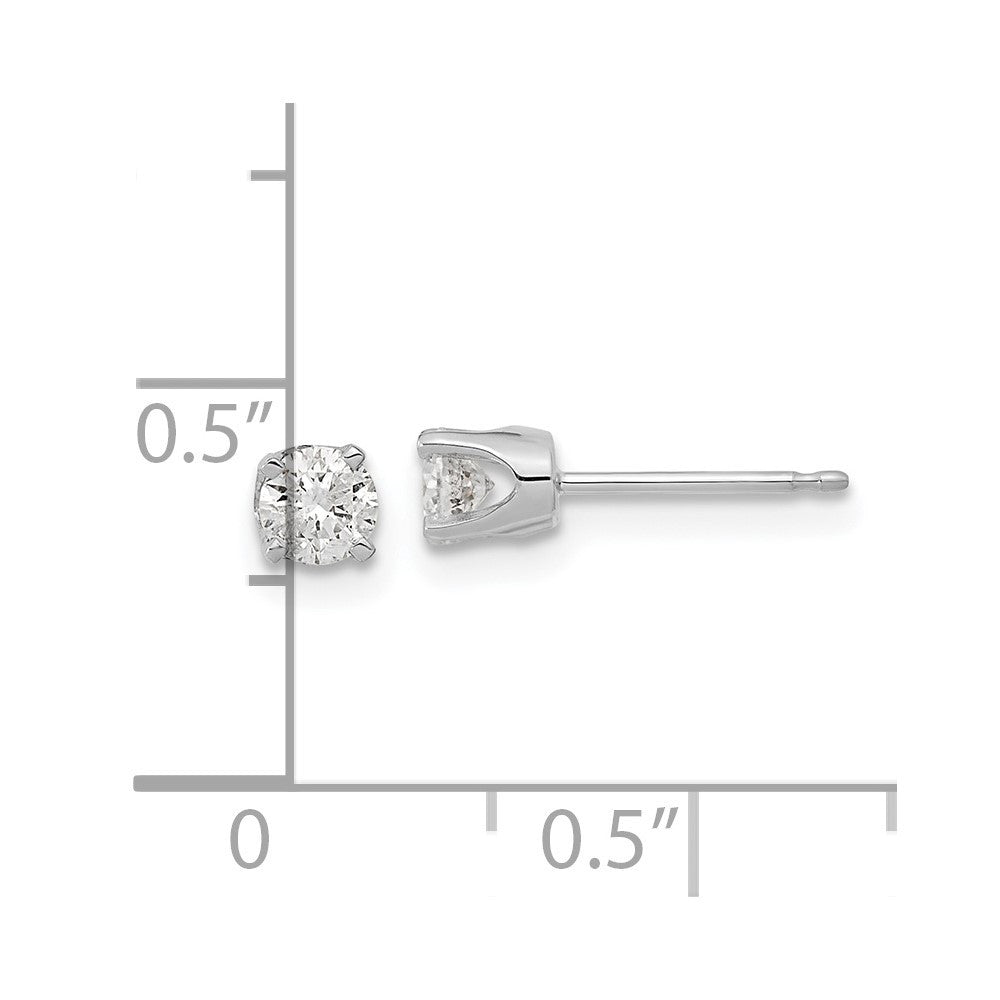 14k White Gold AA Quality Complete Diamond Earring