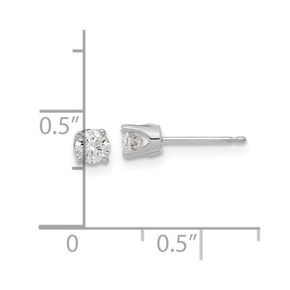 14k White Gold AA Quality Complete Diamond Earring