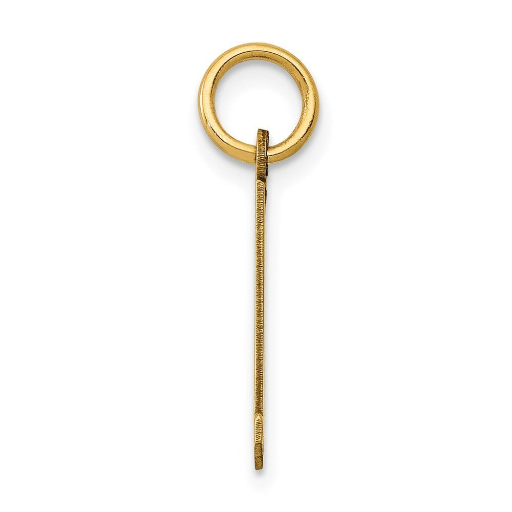 14k Yellow Gold Small Elongated Number 21 Charm Pendant