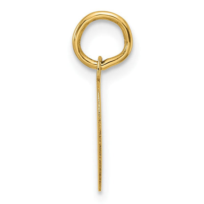 14k Yellow Gold Plain .013 Gauge Engravable Oval Disc Charm Pendant