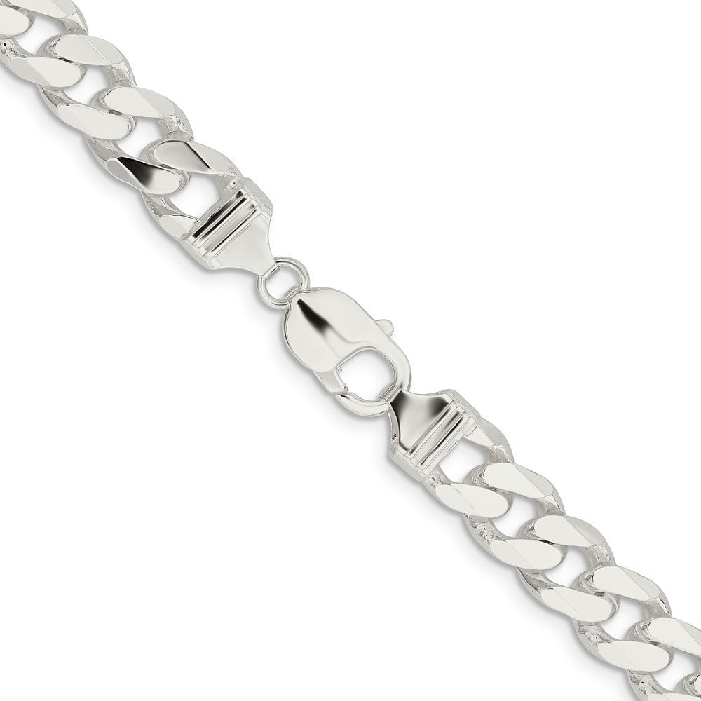Sterling Silver 11mm Curb Chain Necklace 22"