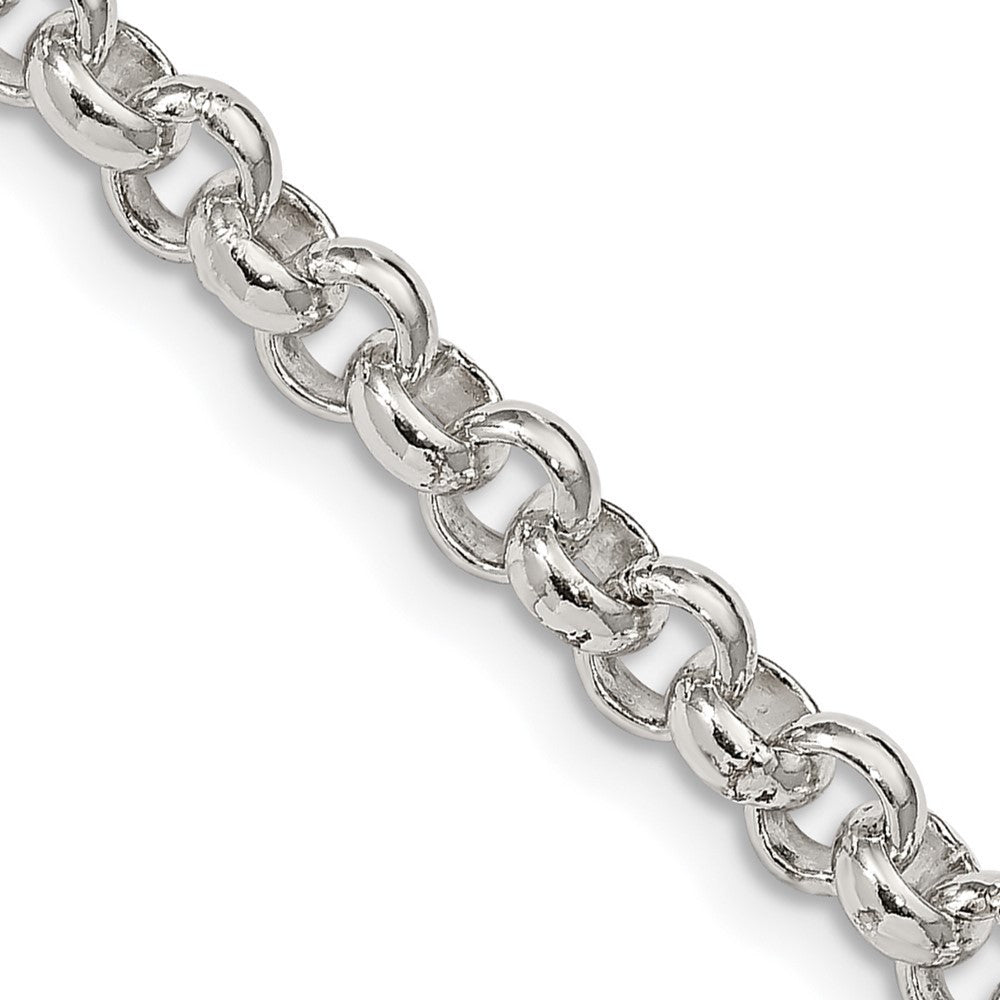 Sterling Silver 5mm Rolo Chain Necklace 24"