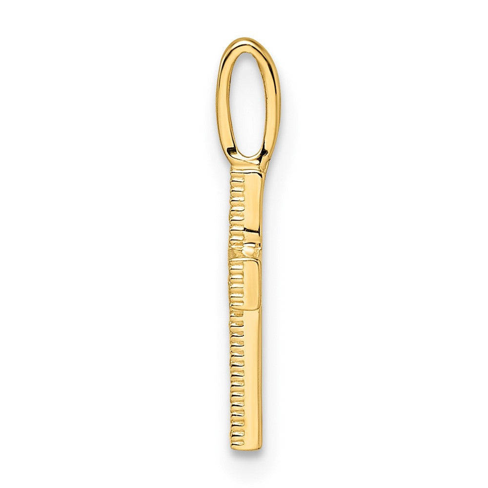 14k Yellow Gold CZ Cross Pendant