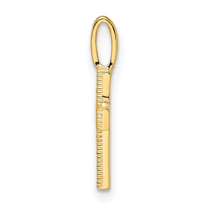 14k Yellow Gold CZ Cross Pendant