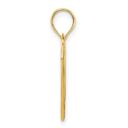 14k Yellow Gold Open Heart Pendant