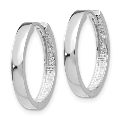14k White Gold Hinged Earrings