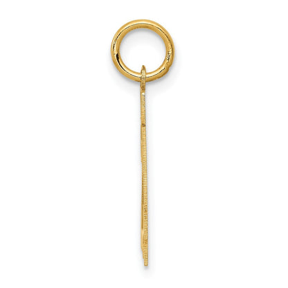 14k Yellow Gold Small Satin Number 24 Charm Pendant