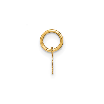 14k Yellow Gold Lower case Letter N Initial Charm Pendant