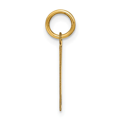 14k Yellow Gold Letter W Initial Pendant