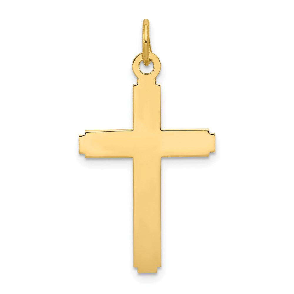 14k Yellow Gold Polished Cross Pendant