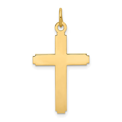 14k Yellow Gold Polished Cross Pendant