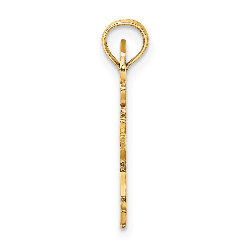 14k Yellow Gold Ballerina Charm Pendant