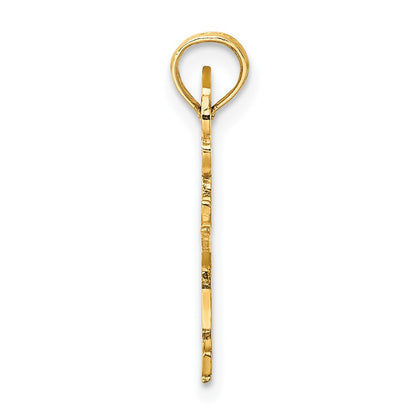 14k Yellow Gold Ballerina Charm Pendant