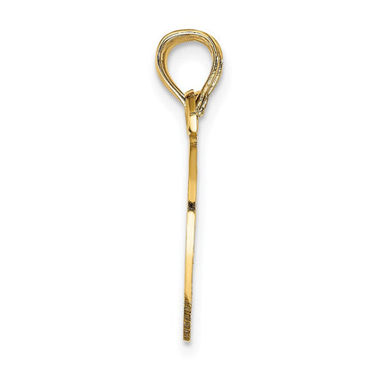 14k Yellow Gold BOY/GIRL FRIEND Break-apart Heart Charm Pendant