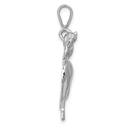 14k White Gold Horse Charm Pendant