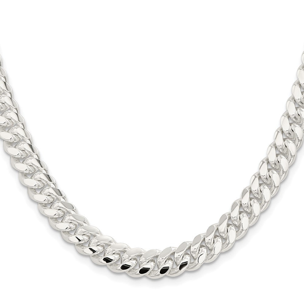 Sterling Silver 9mm Polished Domed Curb Chain Necklace 20"