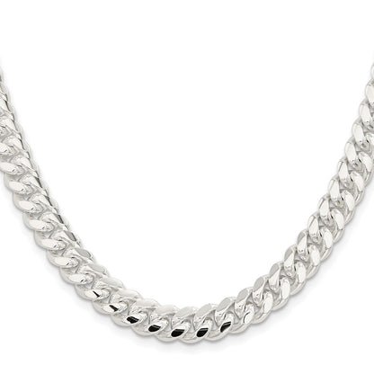 Sterling Silver 9mm Polished Domed Curb Chain Necklace 20"