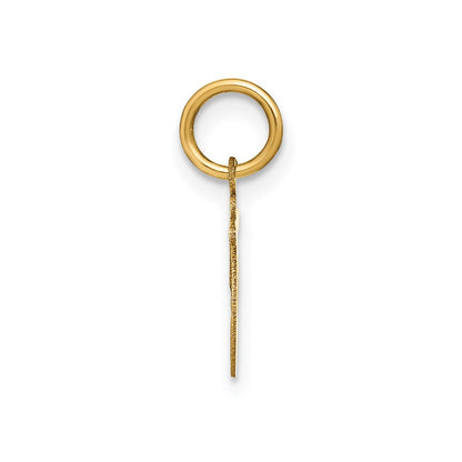 14k Yellow Gold Lower case Letter T Initial Charm Pendant