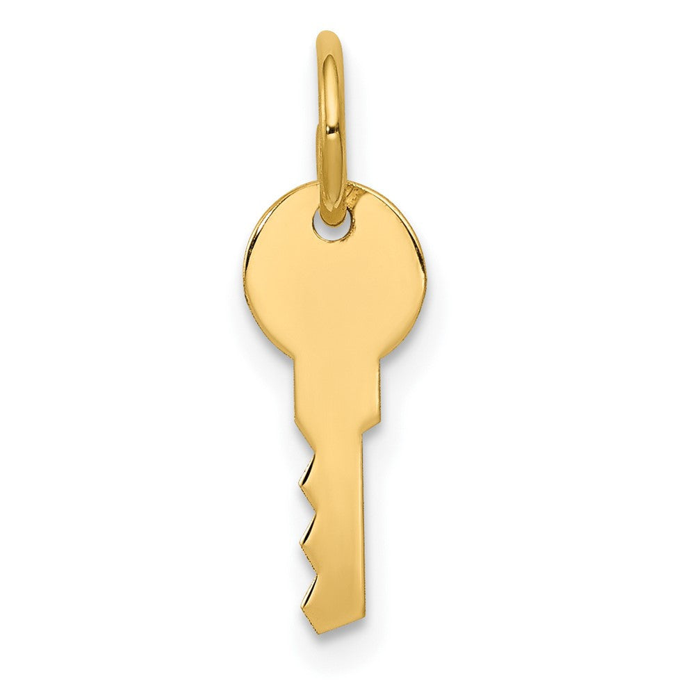 14k Yellow Gold Polished Key Charm Pendant