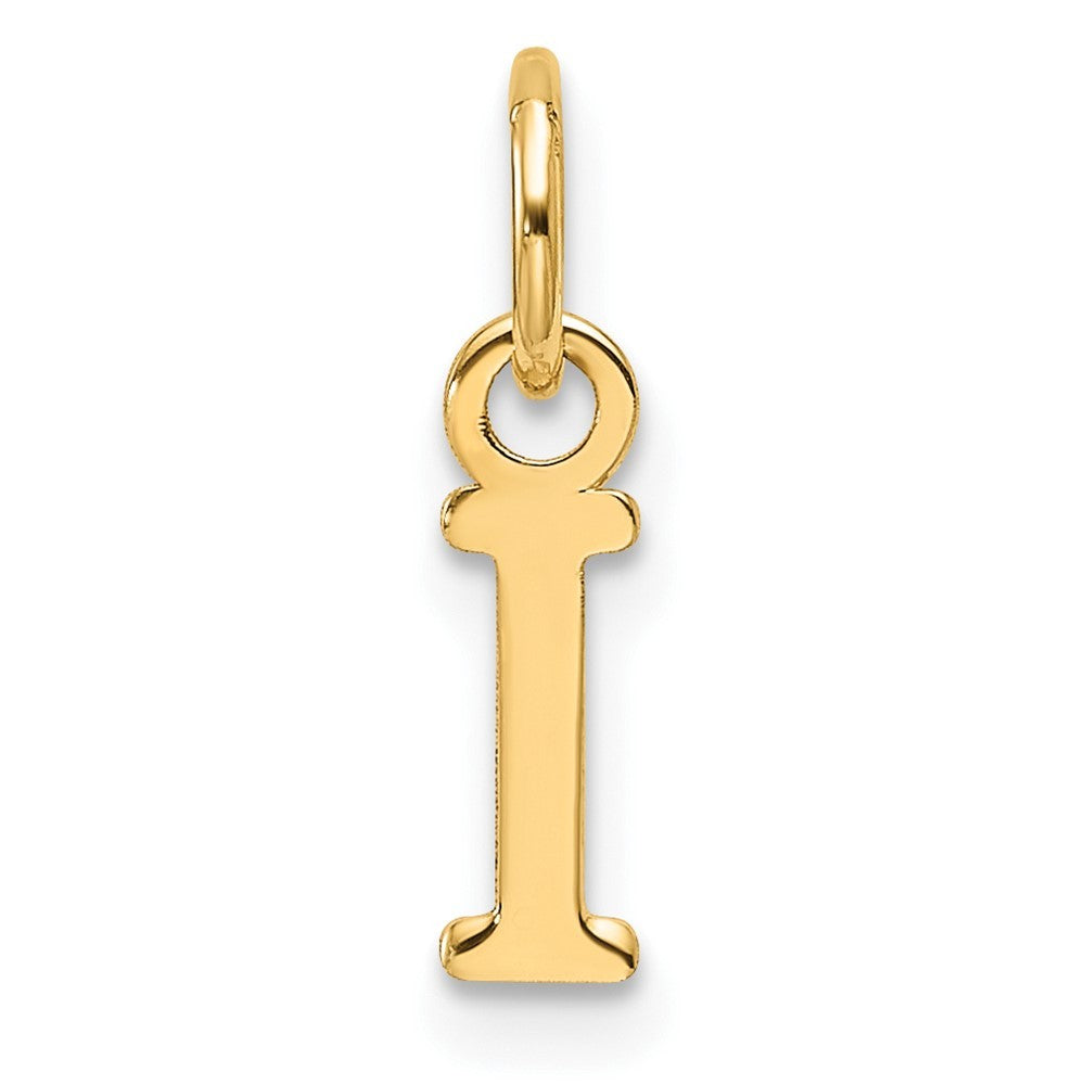 14k Yellow Gold Cutout Letter I Initial Pendant