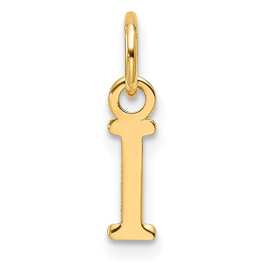 14k Yellow Gold Cutout Letter I Initial Pendant