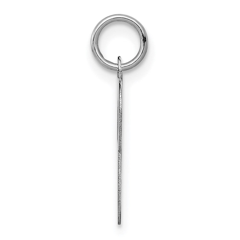14k White Gold Script Letter P Initial Charm Pendant