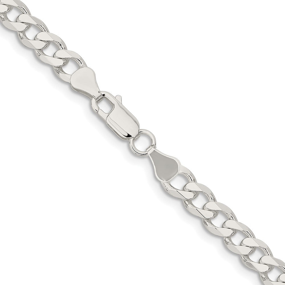 Sterling Silver 6.5mm Curb Chain Necklace 16"
