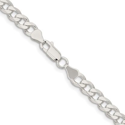 Sterling Silver 6.5mm Curb Chain Necklace 16"