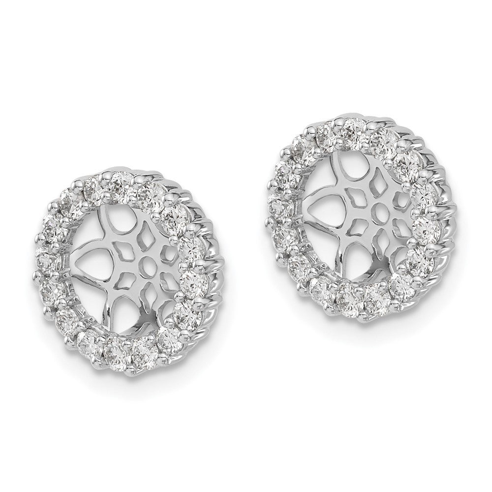 14k White Gold Diamond Earring Jackets