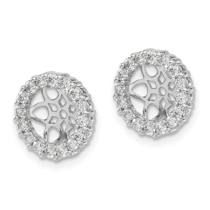 14k White Gold Diamond Earring Jackets