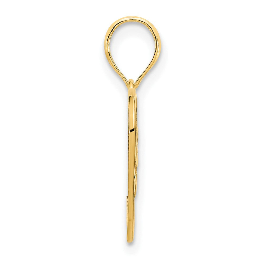 14k Yellow Gold Fancy Heart Pendant