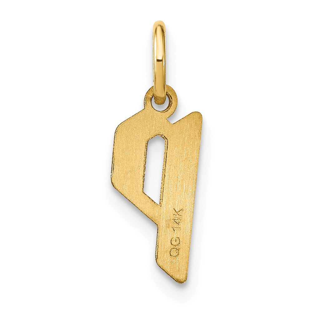 14k Yellow Gold Letter P Initial Pendant