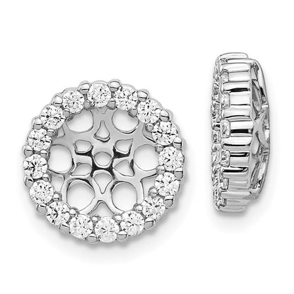 14k White Gold Diamond Earring Jackets