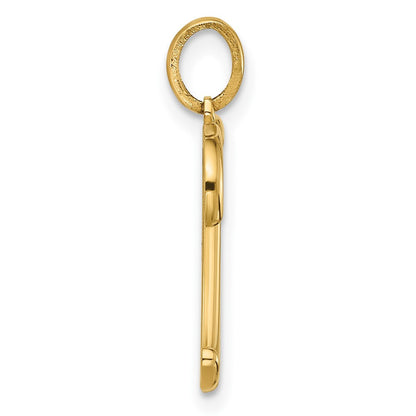 14k Yellow Gold Fancy Letter H Initial Pendant