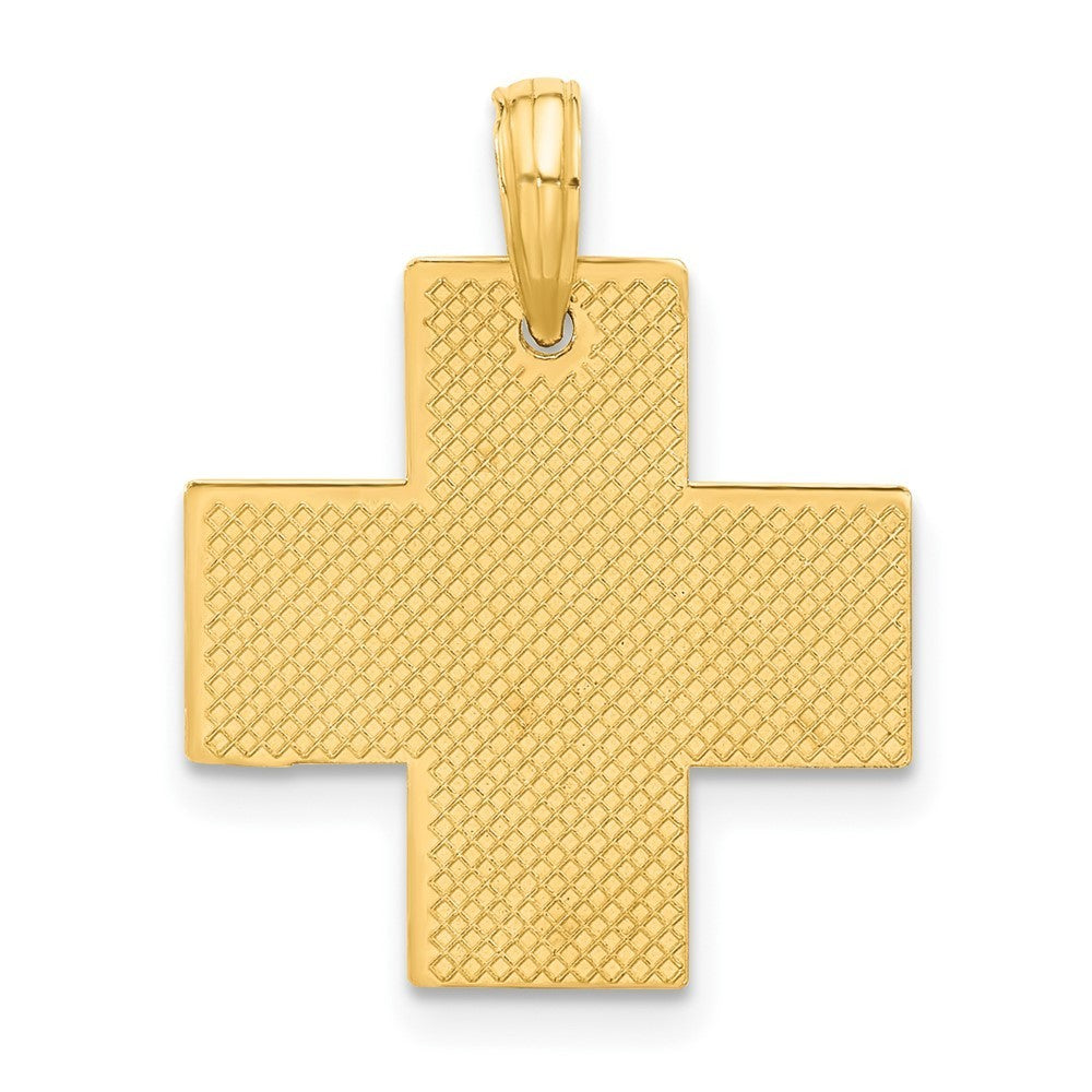 14k Yellow Gold Polished Cross Pendant