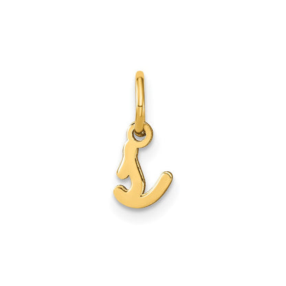 14k Yellow Gold Lower case Letter S Initial Charm Pendant