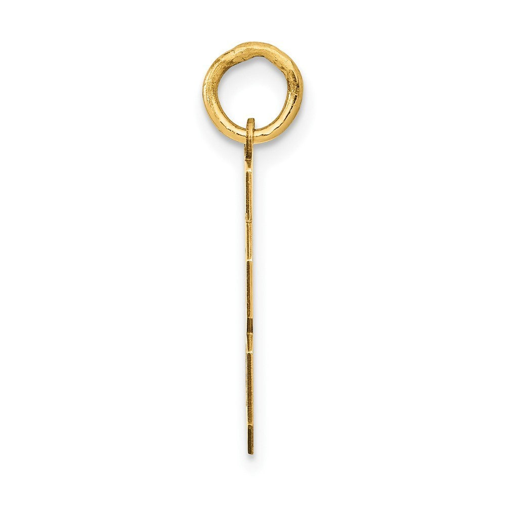 14k Yellow Gold Small Polished Number 78 Charm Pendant