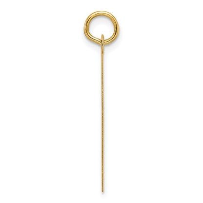 14k Yellow Gold Etched .013 Gauge Engravable Round Disc Charm Pendant