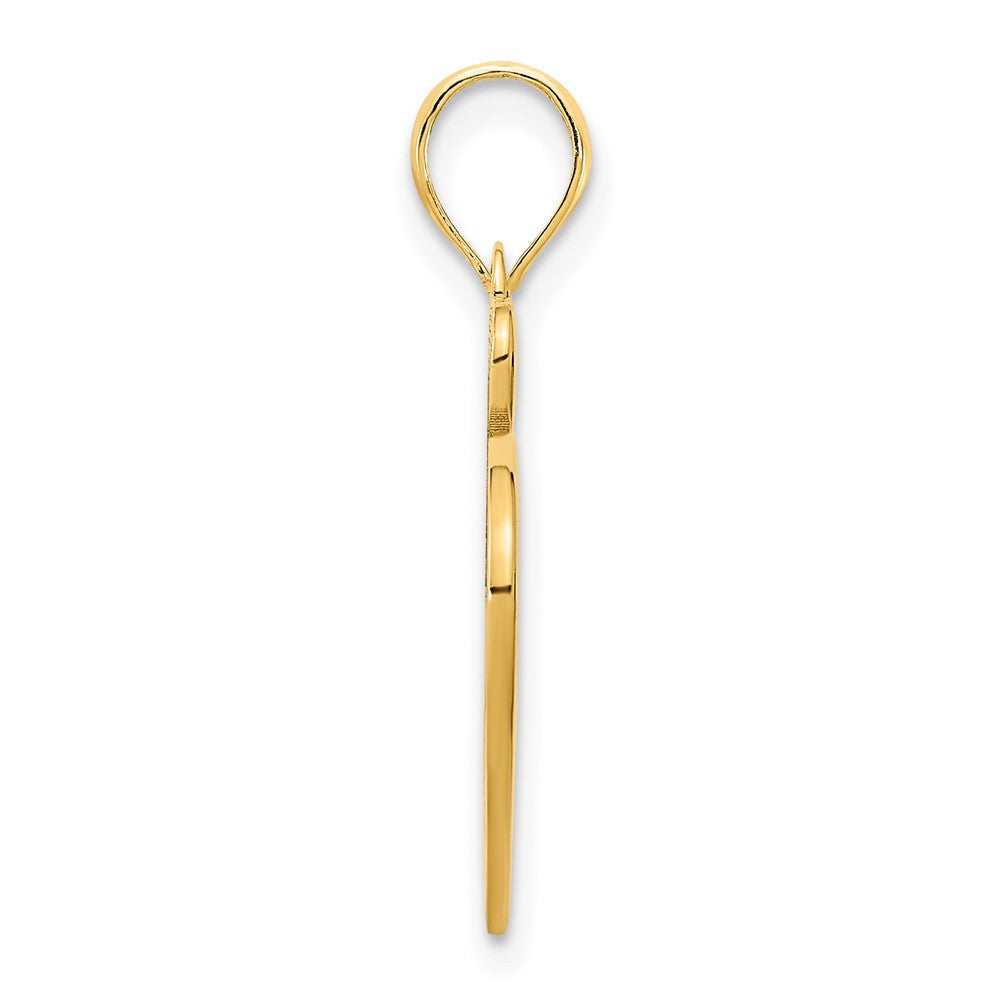 14k Yellow Gold Cut Out Heart Pendant
