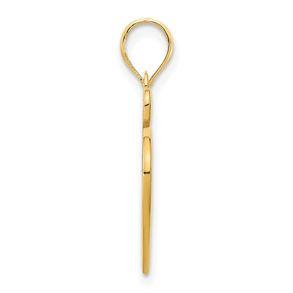 14k Yellow Gold Cut Out Heart Pendant