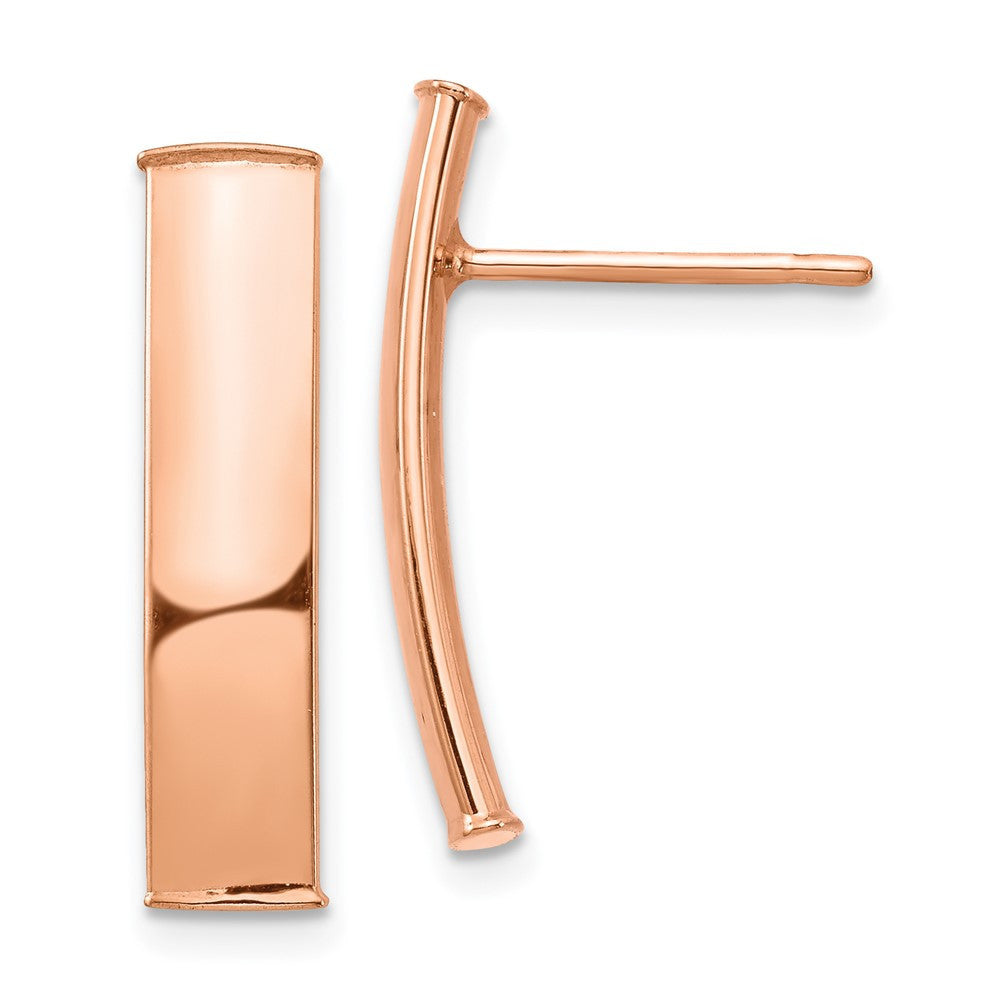 14k Rose Gold Polished 5mm Drop & Dangle Earrings
