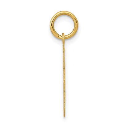 14k Yellow Gold Small Polished Number 15 Charm Pendant