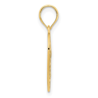 14k Yellow Gold Fancy Heart Pendant
