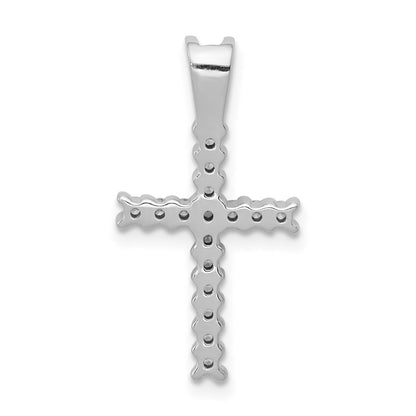 14k White Gold 1/4ct. Diamond Latin Cross Pendant