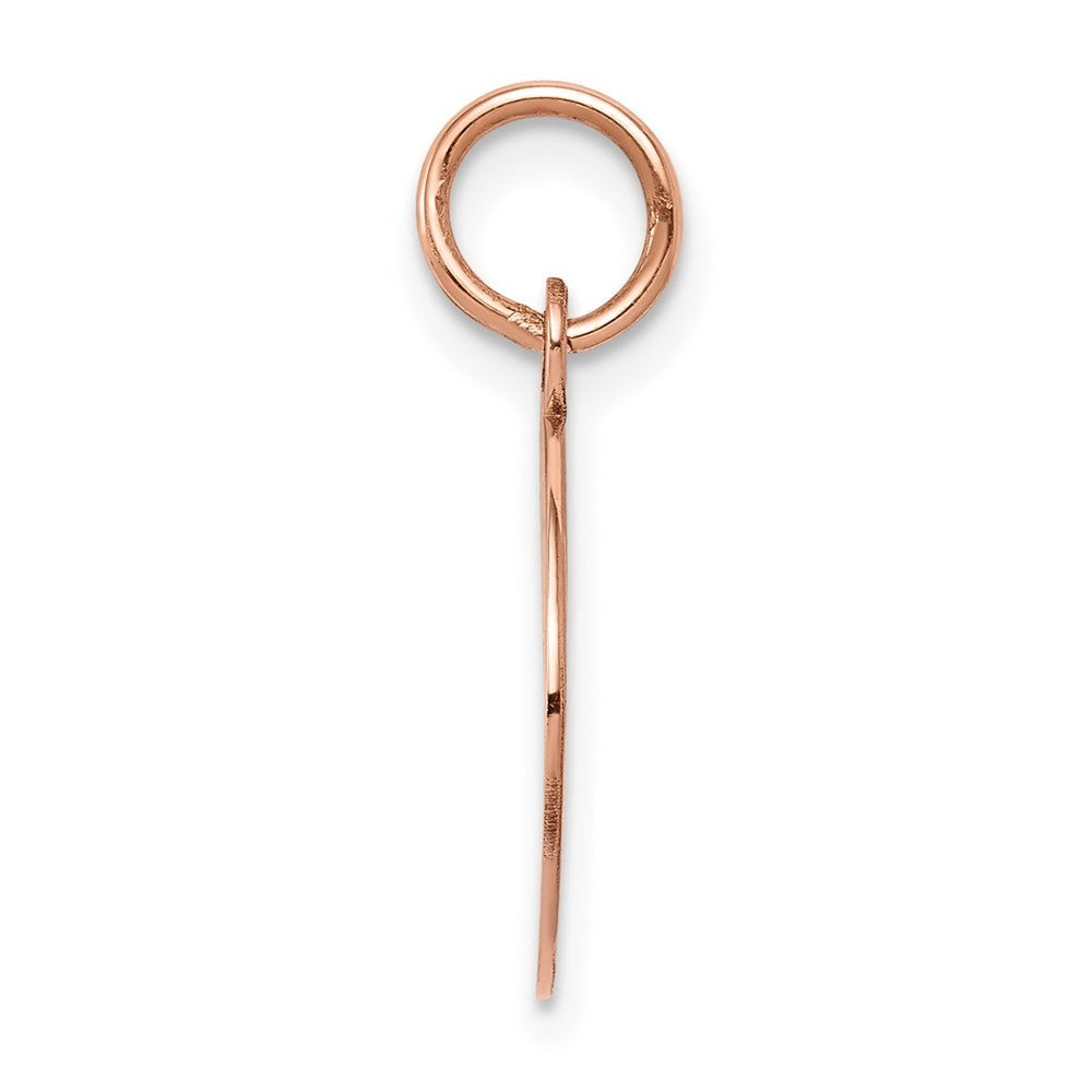 14k Rose Gold Plain .013 Gauge Circular Engraveable Disc Charm Pendant