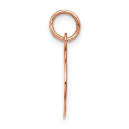 14k Rose Gold Plain .013 Gauge Circular Engraveable Disc Charm Pendant